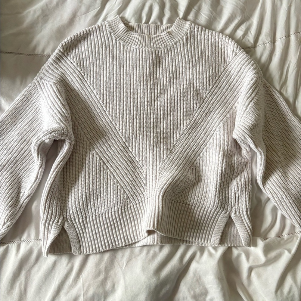 Abercrombie & Fitch Cream Ribbed Sweater